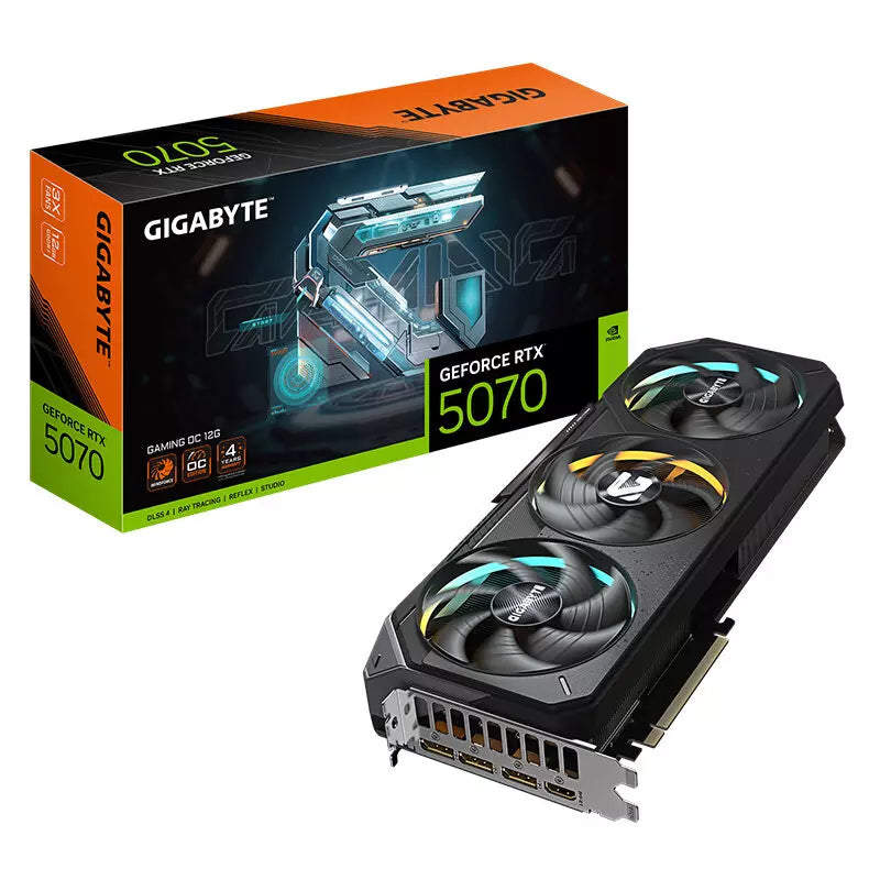 Gigabyte GeForce RTX 5070 Gaming 12GB OC GDDR7 Graphics Card – Black, DLSS 4