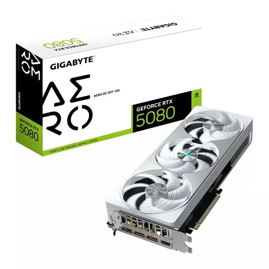 Gigabyte GeForce RTX 5080 AERO OC SFF 16G GDDR7 Video Card, DLSS 4