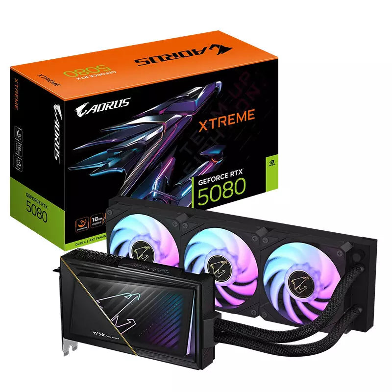 Gigabyte AORUS GeForce RTX 5080 Xtreme Waterforce 16GB GDDR7 Graphics Card, DLSS 4