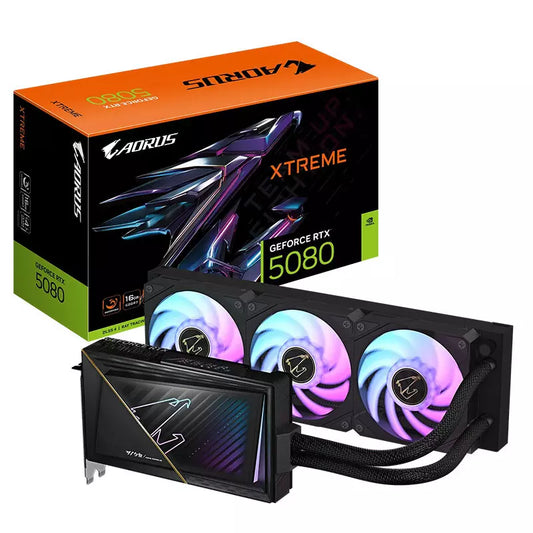 Gigabyte AORUS GeForce RTX 5080 Xtreme Waterforce 16GB GDDR7 Graphics Card, DLSS 4