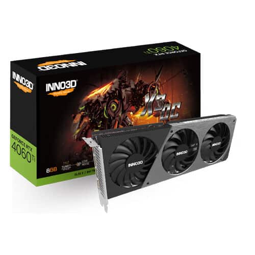 Inno3D GeForce RTX 4060 Ti X3 OC 8GB GDDR6 Graphics Card
