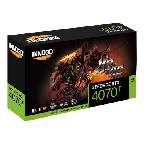 Inno3D – Geforce RTX 4070 Ti X3 OC – 12GB GDDR6X – Gaming Graphic Card