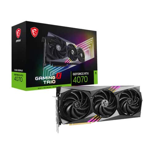 MSI GeForce RTX 4070 GAMING X TRIO 12GB GDDR6X Graphics Card, DLSS 3