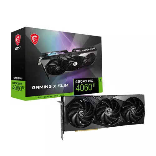 Msi GeForce RTX 4060 Ti GAMING X Slim 16GB GDDR6 Graphics Card – DLSS 3