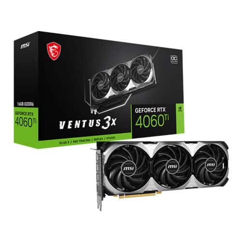 Msi GeForce RTX 4060 Ti Ventus 3X 16GB OC Edition Graphics Card