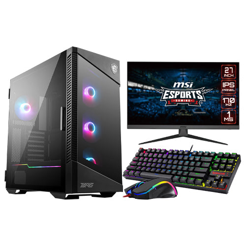 Msi Velox Bundle Gaming PC (Intel i7-12700, RTX 4060 Ti 8GB, 32GB RAM,27″Monitor,Keyboard & Mouse)