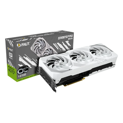 Palit GeForce RTX 4070 Ti GamingPro OC Edition 12GB GDDR6X DLSS 3 Graphic Card – White
