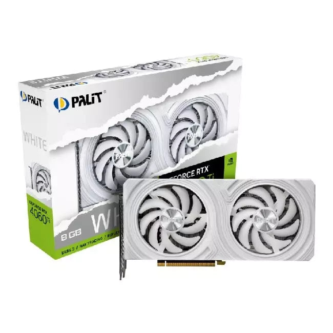 Palit GeForce RTX 4060 Ti 8GB GDDR6 Graphics Card, DLSS 3 – White