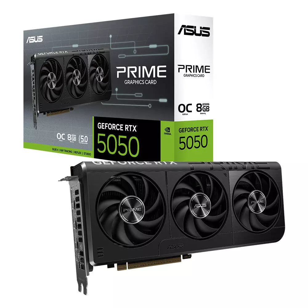 Asus Prime GeForce RTX 5050 OC 8GB GDDR6 Graphics Card, DLSS 4