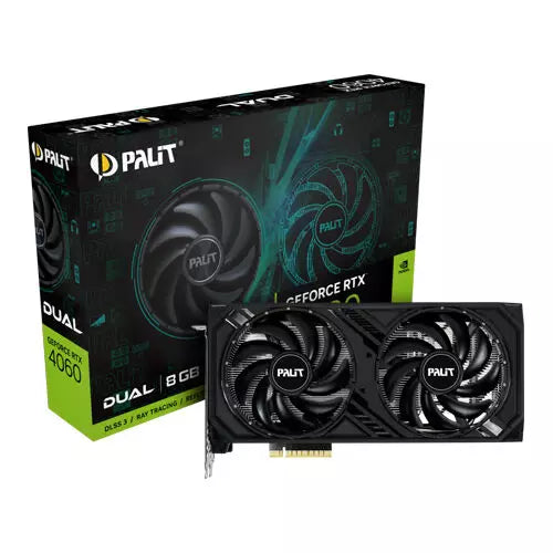 Palit GeForce RTX 4060 Dual 8GB GDDR6 Gaming Graphics Card