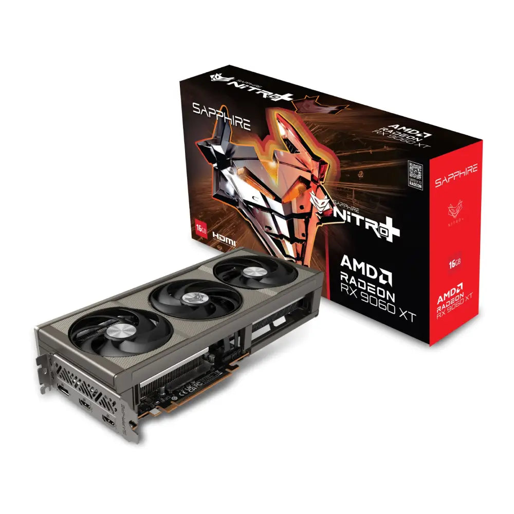 Sapphire Nitro Plus AMD Radeon RX 9060 XT OC 16GB Graphics Card – Black