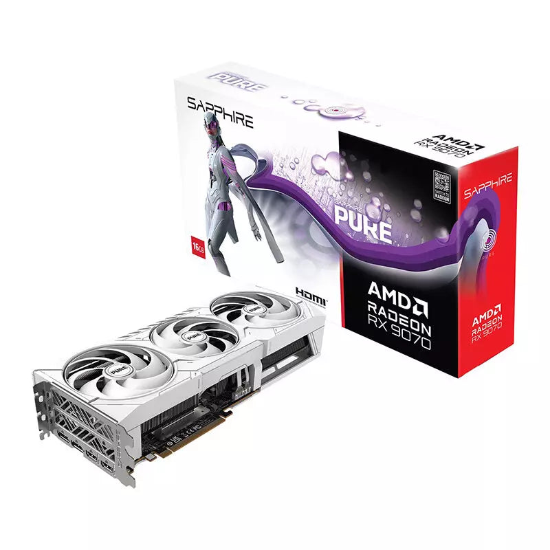 Sapphire PURE AMD Radeon RX 9070 16GB Gaming OC Video Card, FSR 4.0