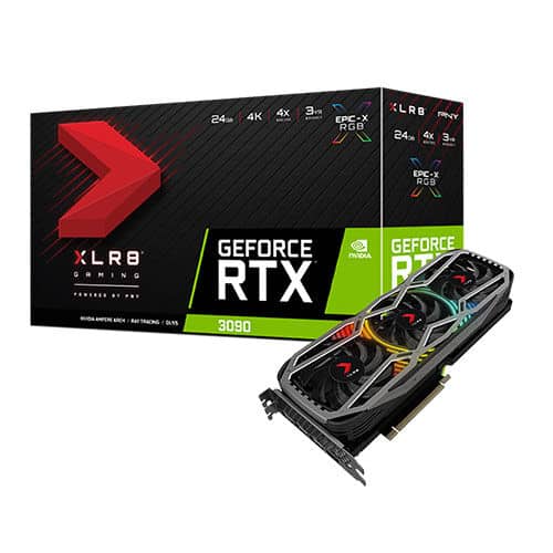 PNY RTX 3090 REVEL EPIC-X RGB Triple Fan Edition 24GB XLR8 Gaming Graphic Card