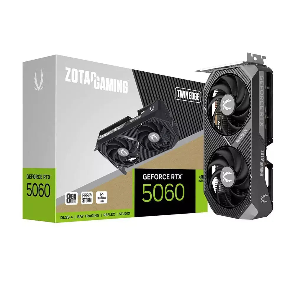 ZOTAC GAMING GeForce RTX 5060 Twin Edge 8GB Graphic Card – Black, DLSS 4