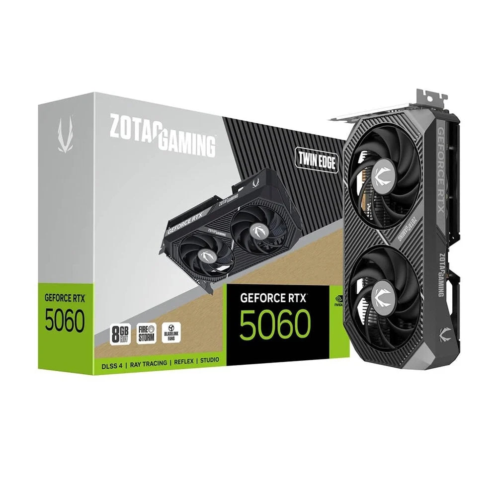 ZOTAC GAMING GeForce RTX 5060 Twin Edge 8GB Video Card > Black, DLSS 4