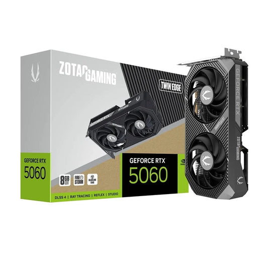 ZOTAC GAMING GeForce RTX 5060 Twin Edge 8GB Video Card > Black, DLSS 4