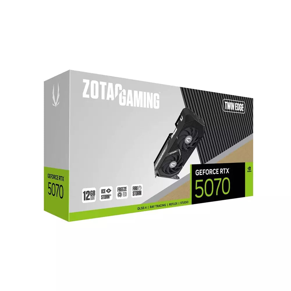 Zotac Gaming GeForce RTX 5070 Twin Edge 12GB Graphics Card – Black, DLSS 4