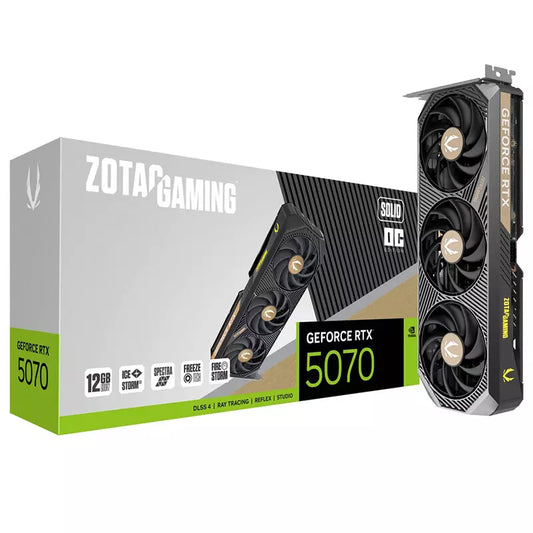 Zotac GAMING GeForce RTX 5070 Solid OC 12GB GDDR7 Graphics Card, DLSS 4