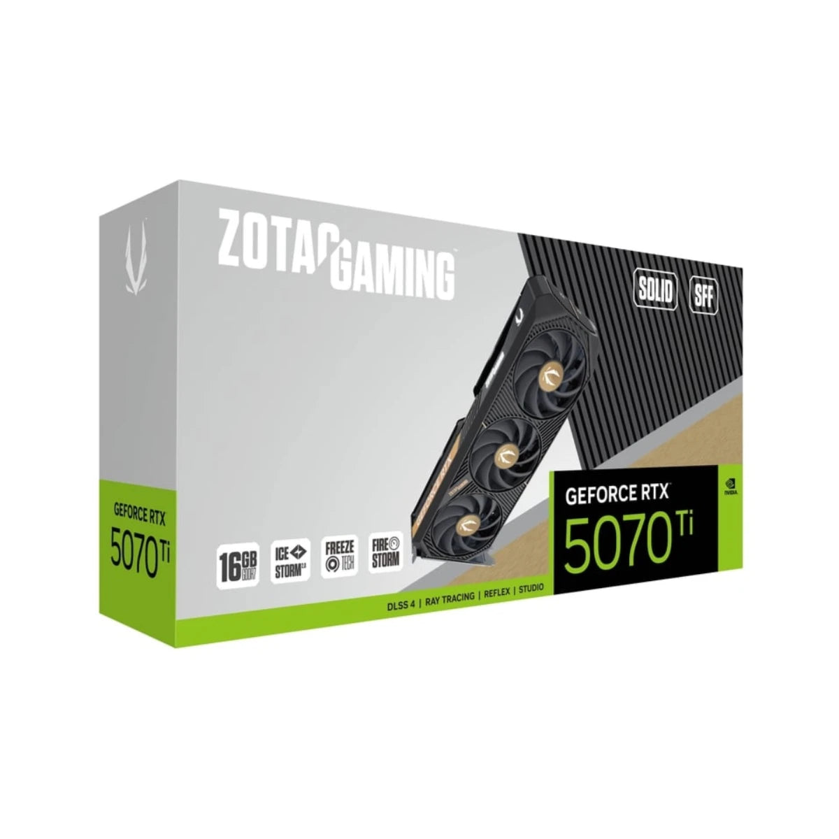 ZOTAC GAMING GeForce RTX 5070 Ti SOLID SFF Graphics Card, 16GB GDDR7, DLSS 4 - ZT-B50710D3-10P
