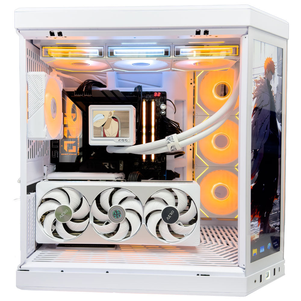 Aventador White Gaming PC (Intel Core Ultra 9 285K CPU, RTX 5080 OC 16GB GPU, 96GB RAM)