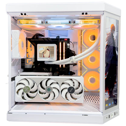 Aventador White Gaming PC (Intel Core Ultra 9 285K CPU, RTX 5080 OC 16GB GPU, 96GB RAM)