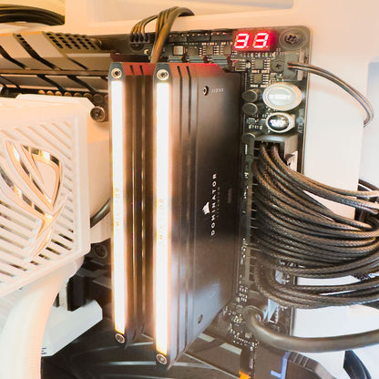 Aventador White Gaming PC (Intel Core Ultra 9 285K CPU, RTX 5080 OC 16GB GPU, 96GB RAM)