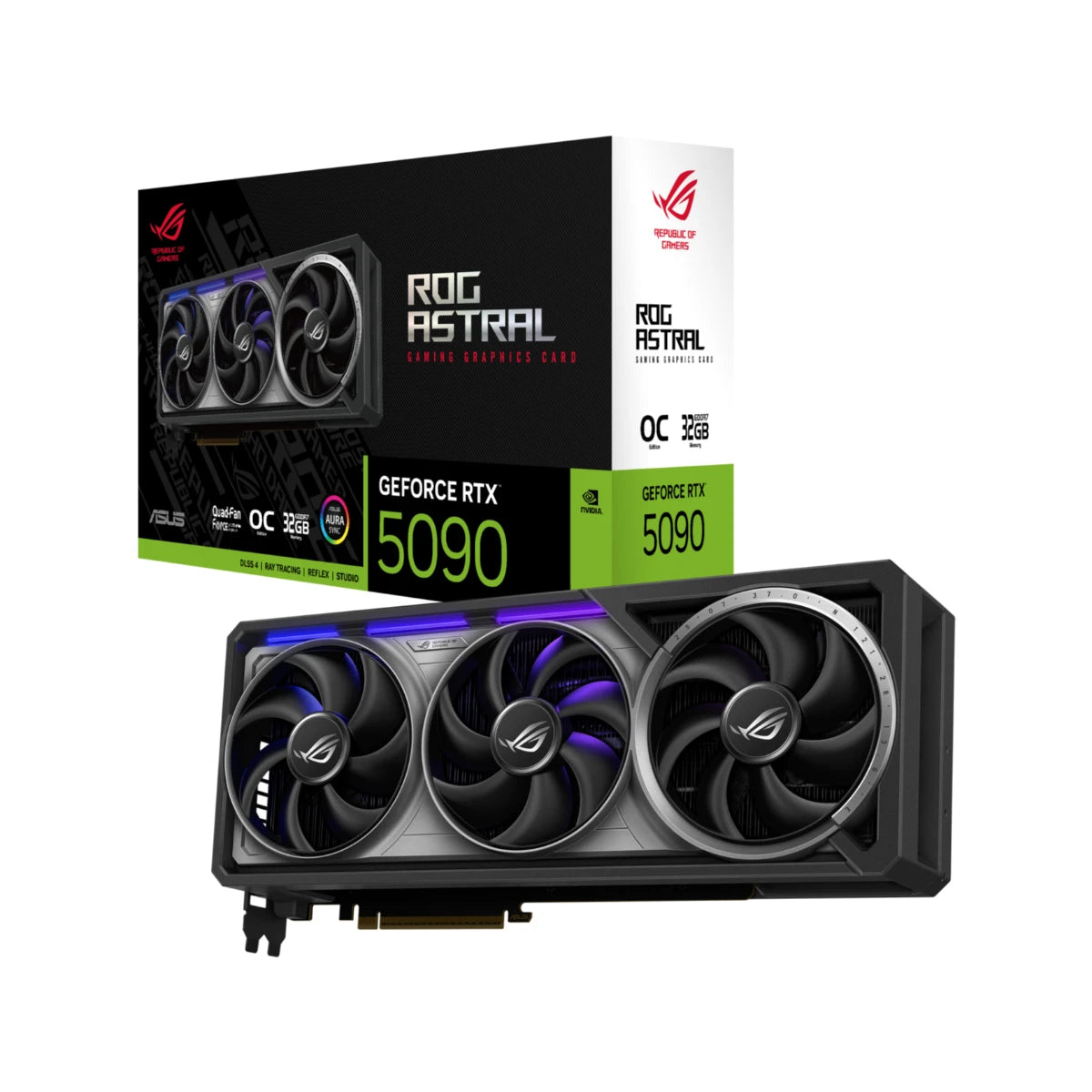 ASUS ROG Astral GeForce RTX 5090 OC Edition Graphics Card, 32GB GDDR7, DLSS 4 - 90YV0LW0-M0NA00