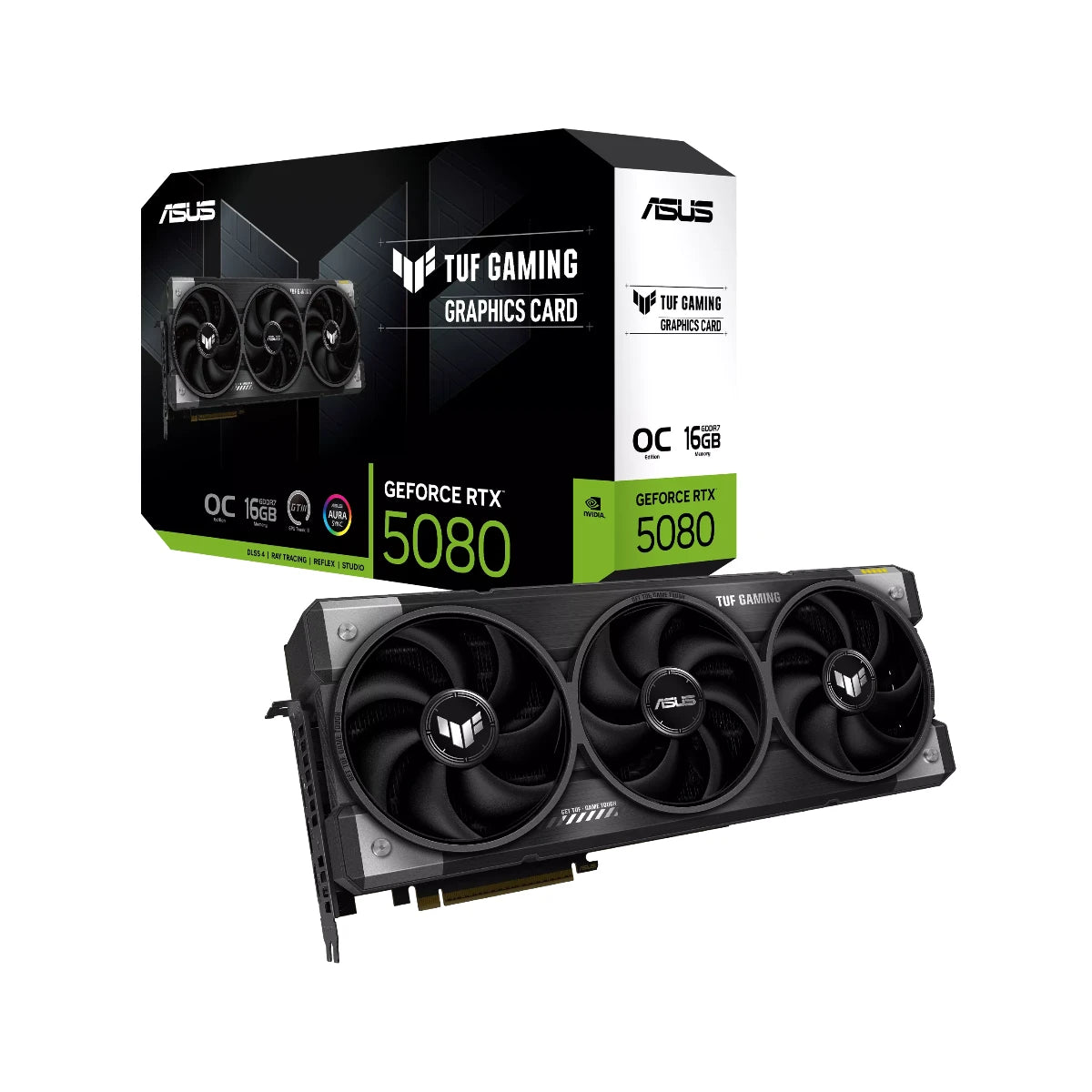 ASUS TUF Gaming GeForce RTX 5080 OC Edition Graphics Card, 16GB GDDR7, DLSS 4 - 90YV0M30-M0NA00