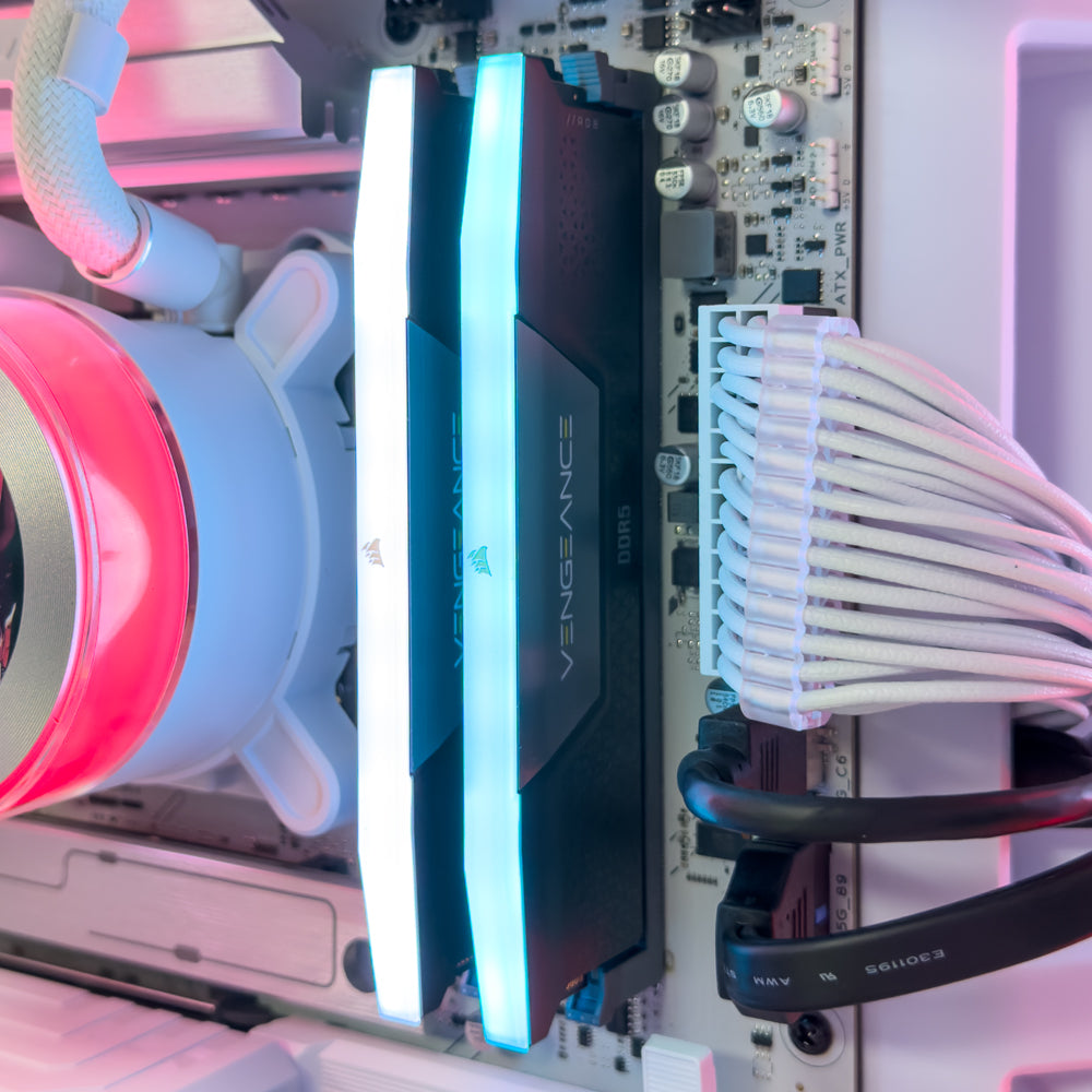 Bulter White Gaming PC (AMD Ryzen 7 9800X3D CPU, RTX 5080 OC 16GB GPU, 64GB RAM)