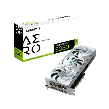 GIGABYTE GeForce RTX 5080 AERO OC SFF Graphics Card, 16GB GDDR7, DLSS 4 - GV-N5080AEROOC-16GD