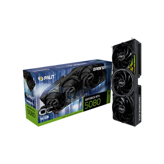 PALIT GeForce RTX 5080 GAMING PRO OC Graphics Card, 16GB GDDR7, DLSS 4 - NE75080S19T2-GB2031A