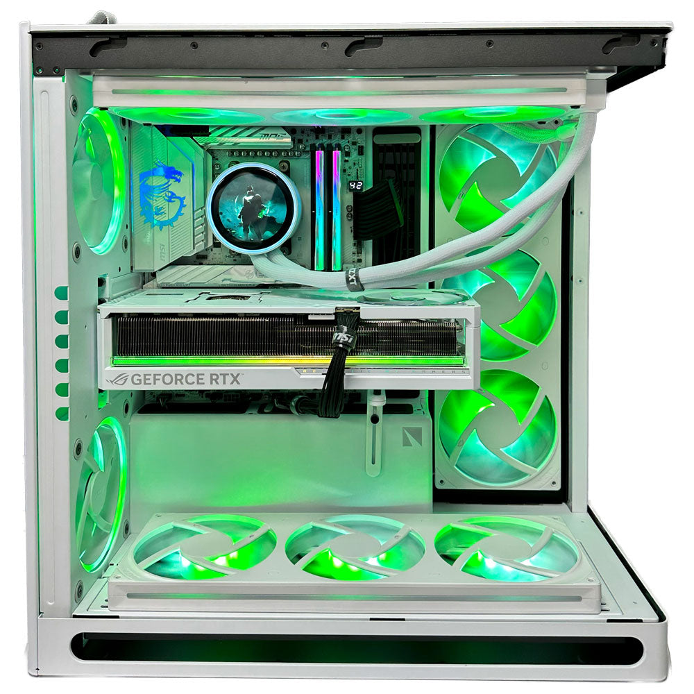 Haven White Gaming PC (AMD Ryzen 9 9950X3D CPU, RTX 5090 OC 32GB GPU, 64GB RAM)