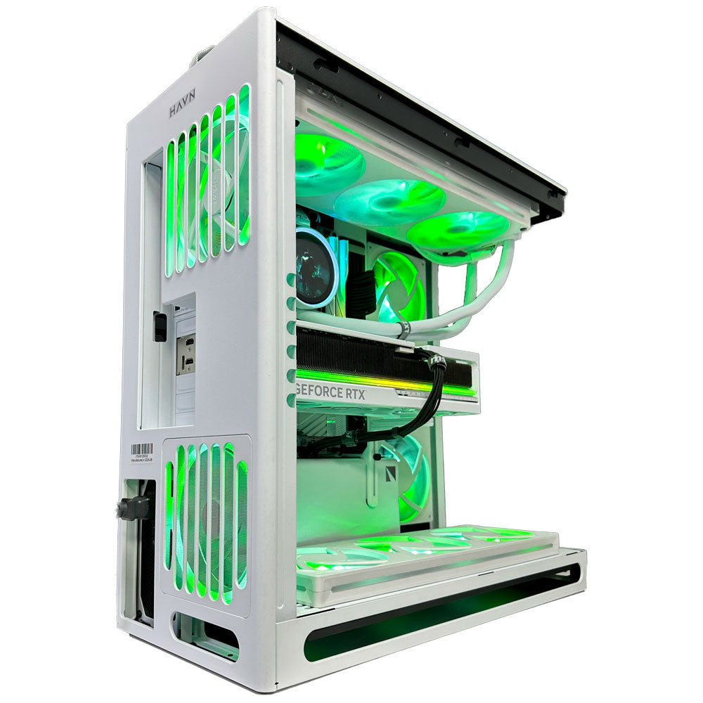 Haven White Gaming PC (AMD Ryzen 9 9950X3D CPU, RTX 5090 OC 32GB GPU, 64GB RAM)