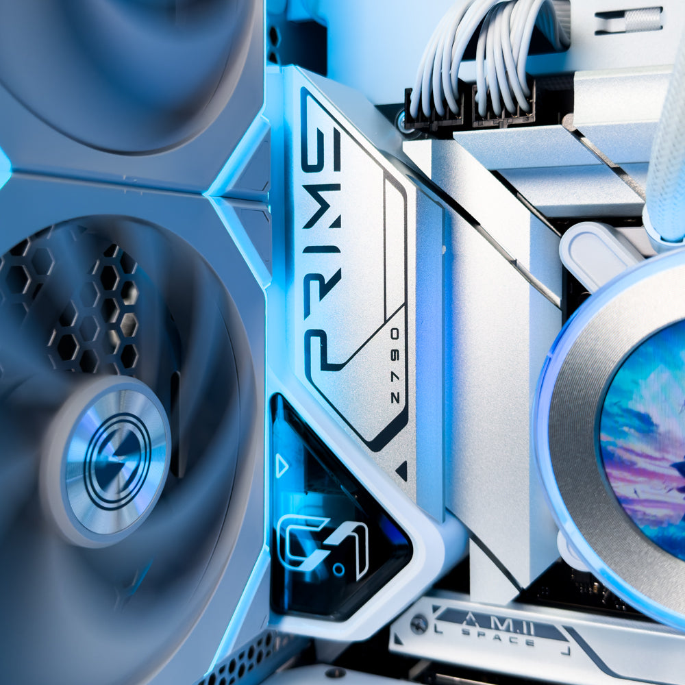 NOEL White Gaming PC (AMD Ryzen 7-9800X3D, RTX 5080, 64GB Ram)