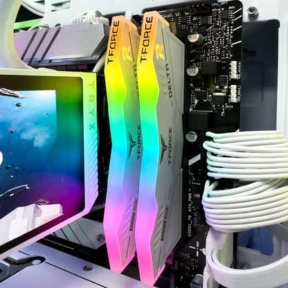Nova White Gaming PC (Intel Core i7-14700K CPU, RTX 5070 OC 12GB GPU, 32GB RAM)