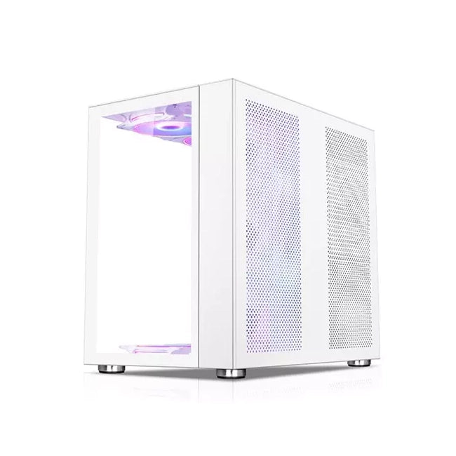 Opal White Gaming PC (Intel i5-14400F CPU, RTX 4070 12GB GPU, 32GB RAM)