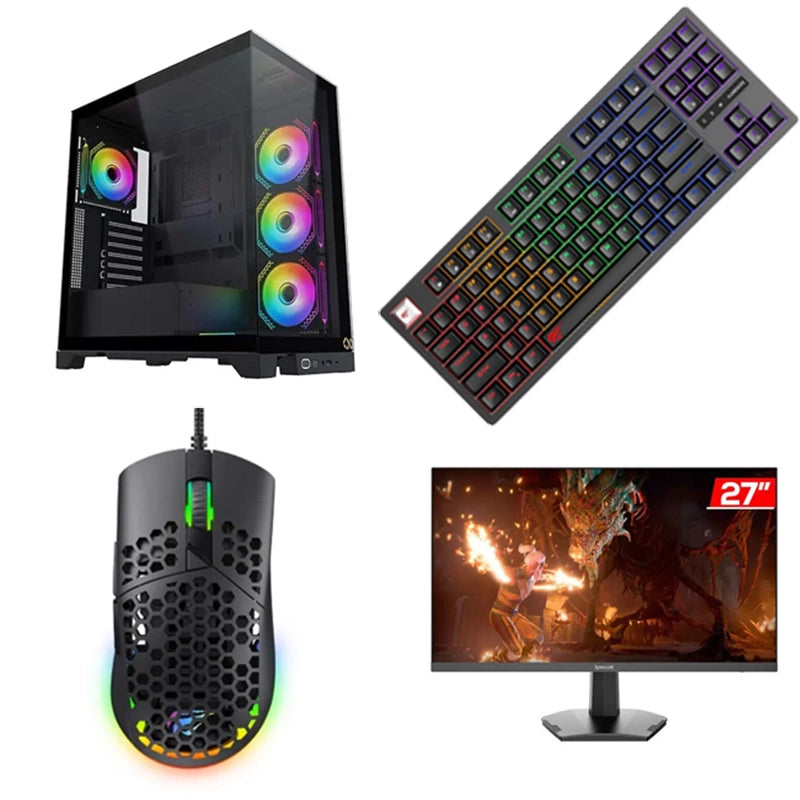 PowerPack Bundle Gaming PC (Intel Core i5-14400F CPU, RTX 4060 Dual OC 8GB GPU, 16GB RAM)
