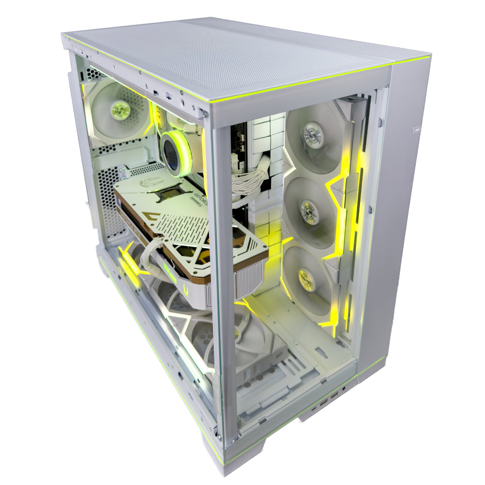 Shift White Gaming PC (AMD Ryzen 7 9800X3D CPU, RTX 5080 OC 16GB GPU, 64GB RAM)
