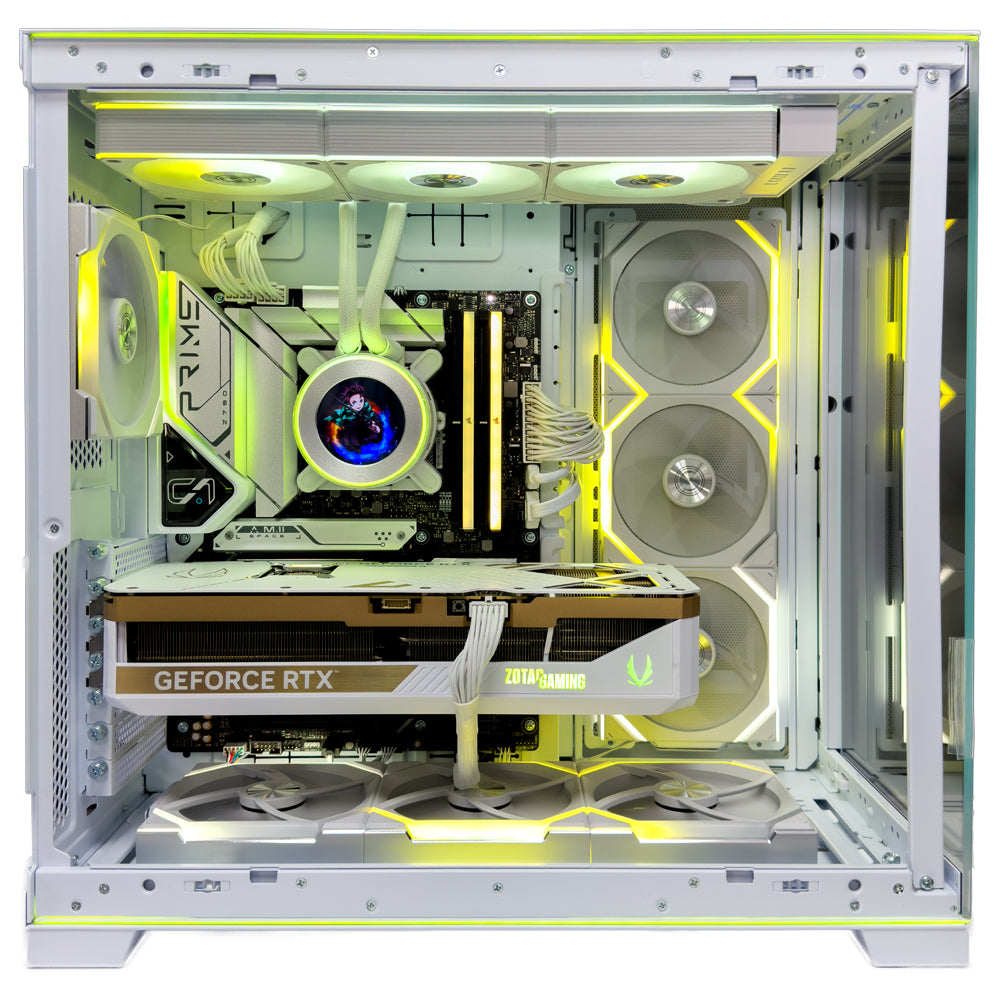 Shift White Gaming PC (AMD Ryzen 7 9800X3D CPU, RTX 5080 OC 16GB GPU, 64GB RAM)