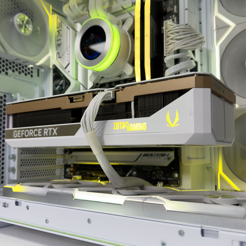 Shift White Gaming PC (AMD Ryzen 7 9800X3D CPU, RTX 5080 OC 16GB GPU, 64GB RAM)