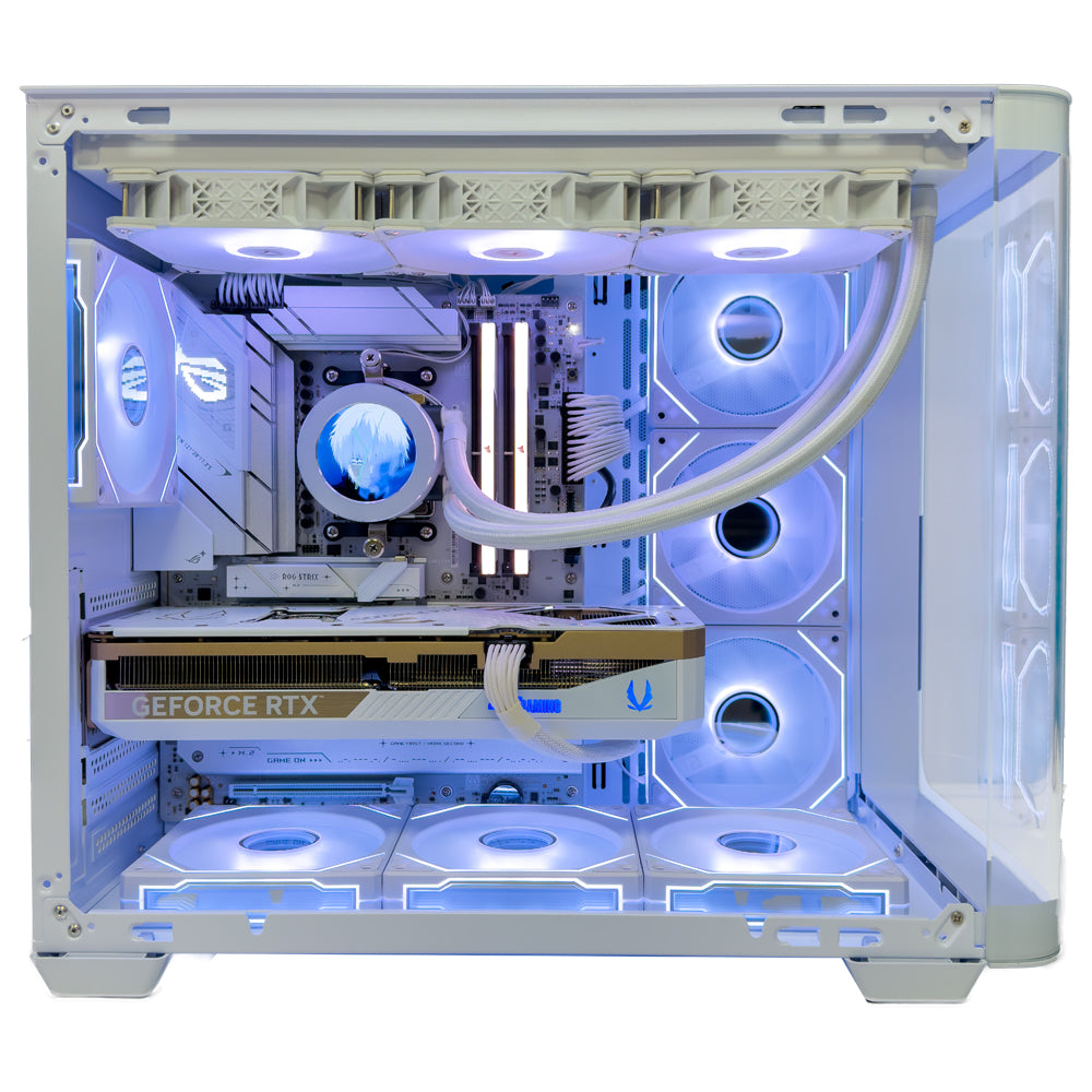 Solid White Gaming PC (AMD Ryzen 7 9700X CPU, RTX 5070 Ti OC 16GB GPU, 32GB RAM)