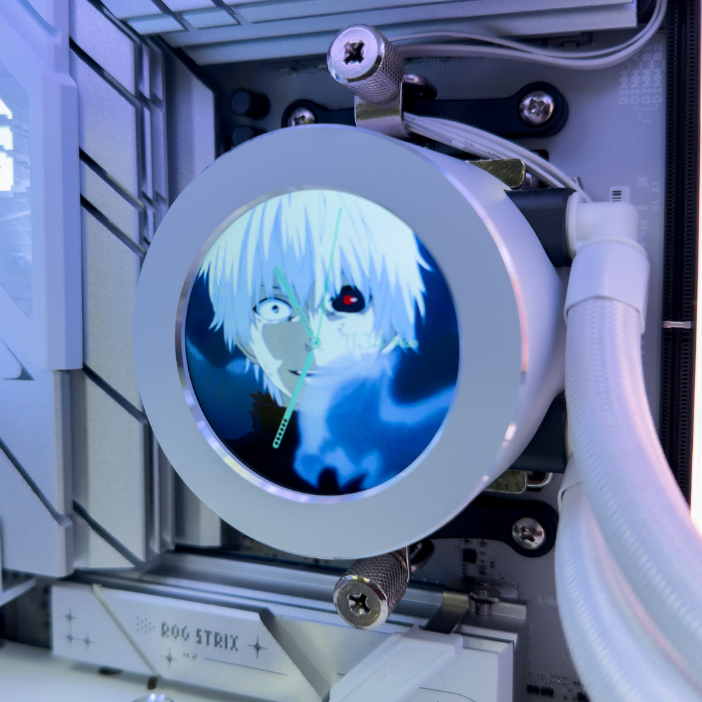 Solid White Gaming PC (AMD Ryzen 7 9700X CPU, RTX 5070 Ti OC 16GB GPU, 32GB RAM)
