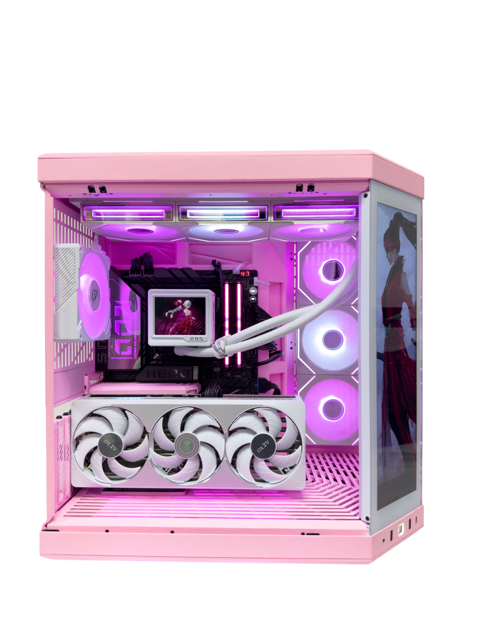 Strawberry Milk White Gaming PC (Intel Core Ultra 9 285K CPU, RTX 5080 OC 16GB GPU, 96GB RAM)