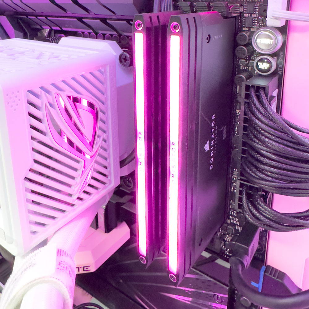 Strawberry Milk White Gaming PC (Intel Core Ultra 9 285K CPU, RTX 5080 OC 16GB GPU, 96GB RAM)