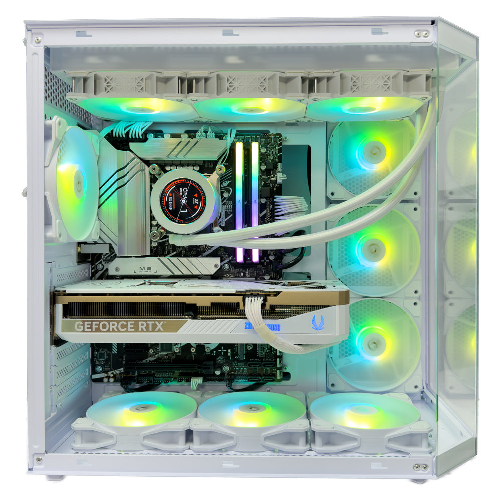 Toron White Gaming PC (Intel Core i9-14900K CPU, RTX 5070 Ti OC 16GB GPU, 32GB RAM)
