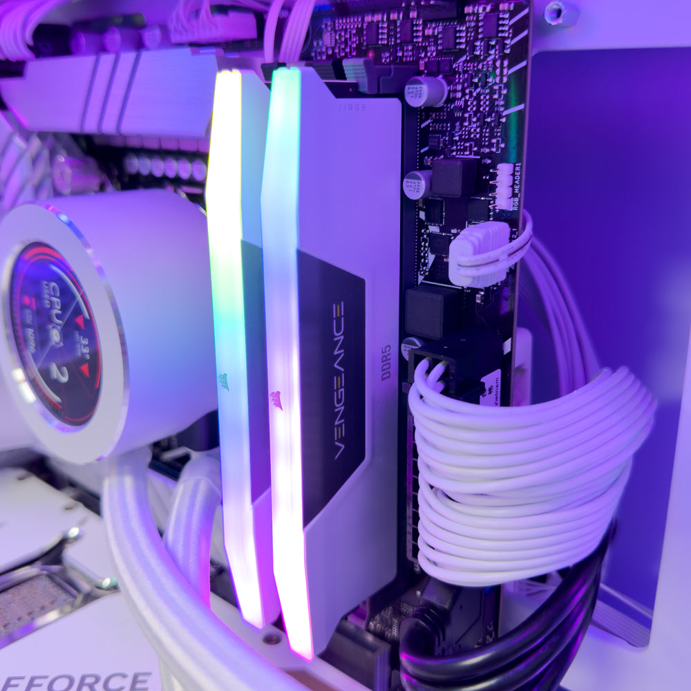 Toron White Gaming PC (Intel Core i9-14900K CPU, RTX 5070 Ti OC 16GB GPU, 32GB RAM)
