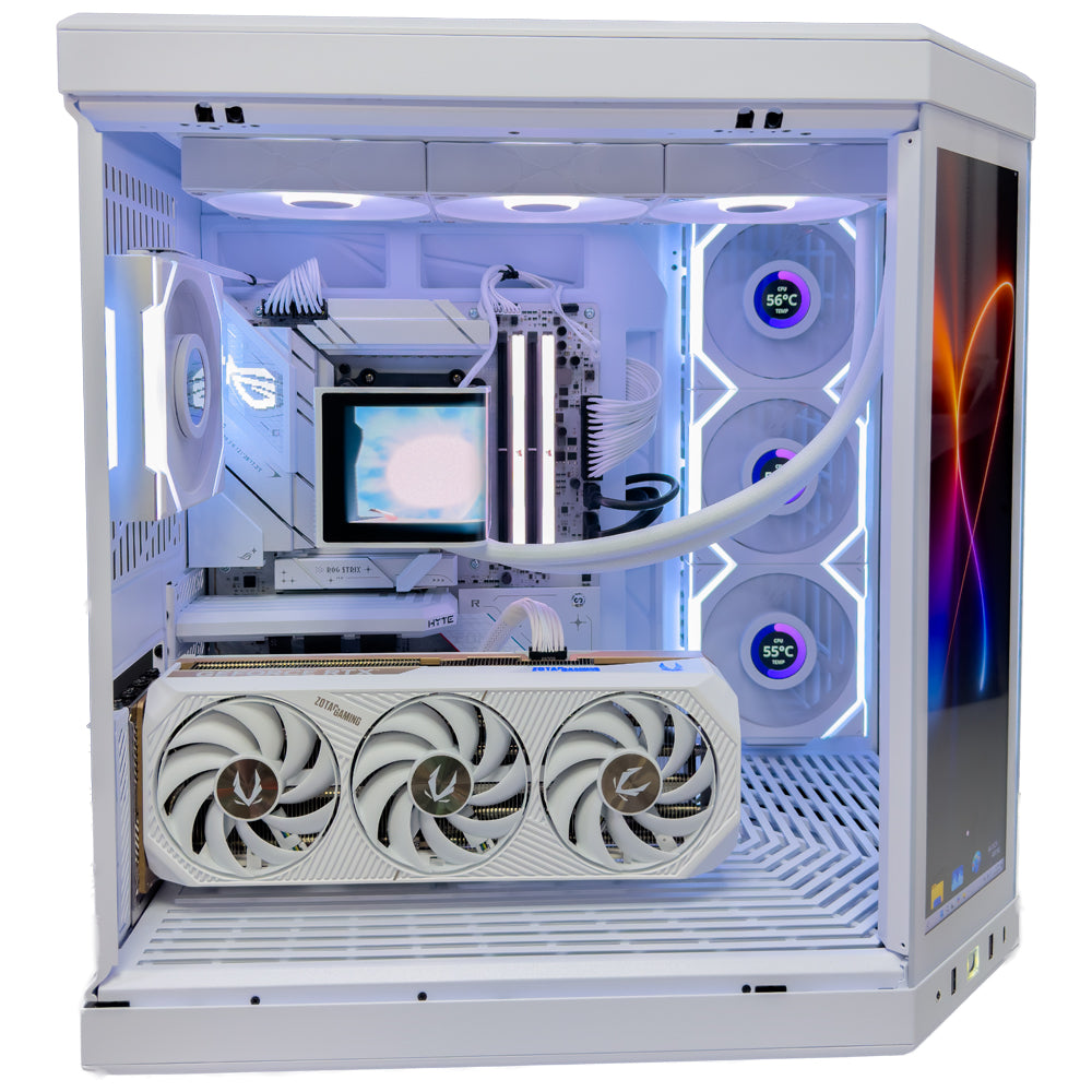 TRYX White Gaming PC (AMD Ryzen 9 9950X3D CPU, RTX 5070 Ti OC 16GB GPU, 32GB RAM)