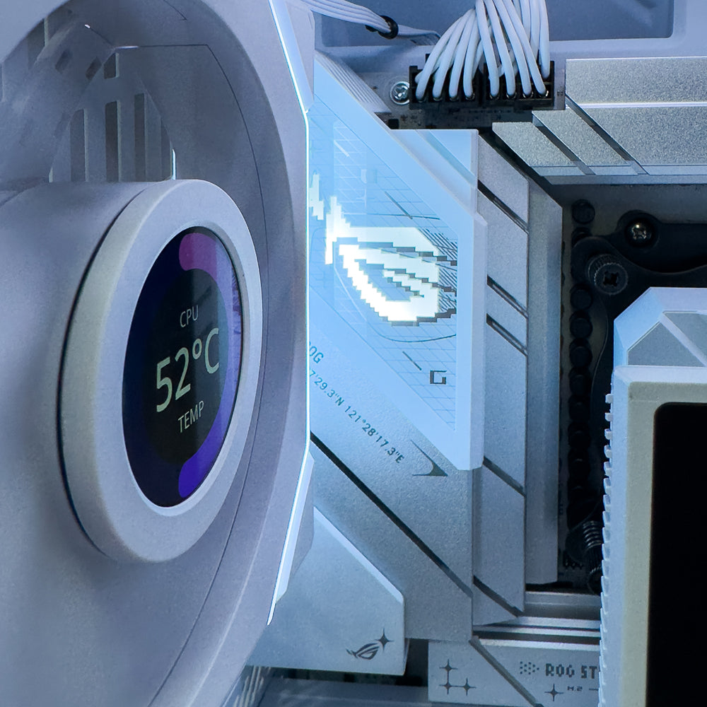 TRYX White Gaming PC (AMD Ryzen 9 9950X3D CPU, RTX 5070 Ti OC 16GB GPU, 32GB RAM)
