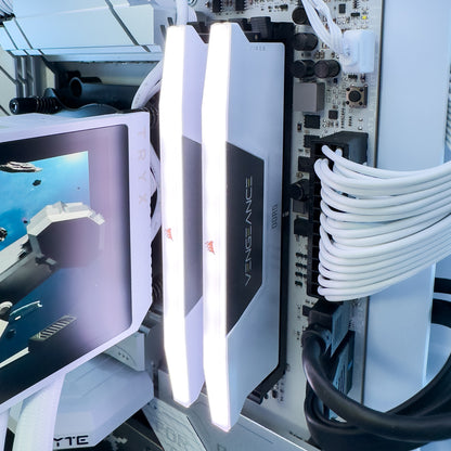 TRYX White Gaming PC (AMD Ryzen 9 9950X3D CPU, RTX 5070 Ti OC 16GB GPU, 32GB RAM)
