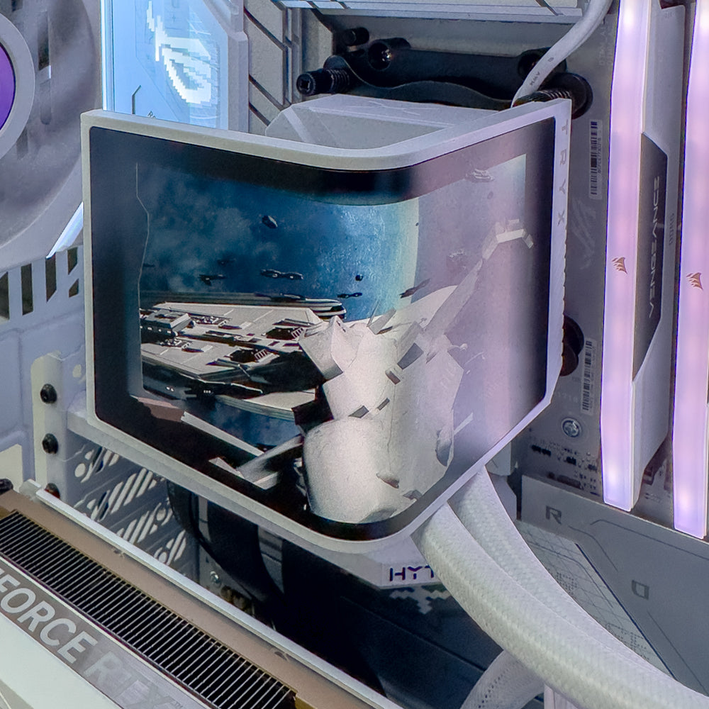 TRYX White Gaming PC (AMD Ryzen 9 9950X3D CPU, RTX 5070 Ti OC 16GB GPU, 32GB RAM)